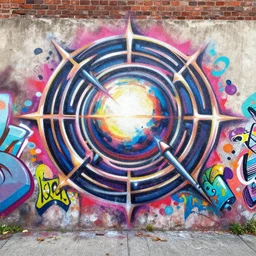 outer world by sonik, by caleb neelon, graffiti