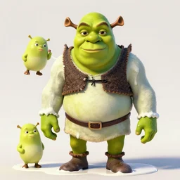 shrek covered in milk, 4 k, art station concept, highly detailed