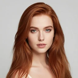 a beautiful young woman with auburn hair