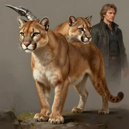 a detailed portrait of a puma by justin gerard and greg rutkowski, digital art, realistic painting, dnd, dungeons & dragons, character design, trending on artstation