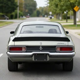 a citroen muscle car from the year 2 0 0 5, rear view