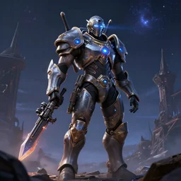 cosmic hunter, fantasy apocalypse, digital art, 4 k