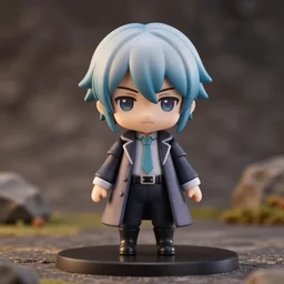 a nendoroid of sans from undertale, detailed product photo