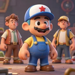 a cartoony electrician,  in the style of Rayman origins, michael ancel, Ruan Jia and Mandy Jurgens and Greg Rutkowski, trending on Artstation, award winning, unreal engine, octane render H 1024