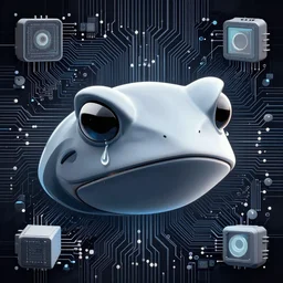 toad head, breakcore, technical, abstract, circuit board, computers, venetian snares, vectors, gloom, dimensions, tears, high contrast, glitches, frogs, amphibians, geometry, data, datamosh, motherboard, minimal, code, cybernetic, album cover, dark, eerie, cyber