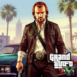 Napoleon Bonaparte in Grand Theft Auto 5 cover art, epic, 4k resolution, extremely detailed, very sharp, artstation, digital art, vibrant,