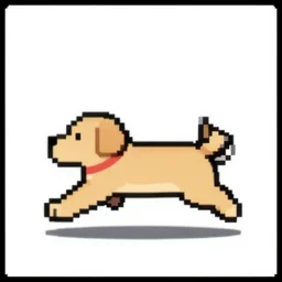 a dog running sheet animation pixel art sprite