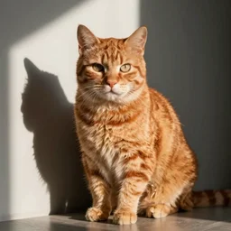 ginger cat, photorealistic