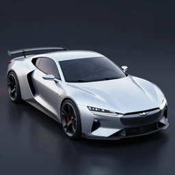 a sports car concept design based on nissan and chevy sports cars, concept car, car design, trending on artstation, photoreal, unreal engine, octane, symmetry, by scott robertson and khyzyl saleem