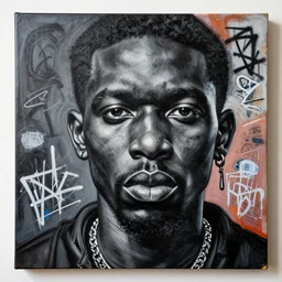 A extremely highly detailed majestic hi-res beautiful immaculate painting of a strong black graffiti art by Jean-Michel Basquiat, 8k, high textures, hyper sharp, insanely detailed and intricate, super detailed, 8k HDR high quality quality