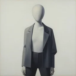 a painting of a stylish person in the future, simple, an ultrafine detailed painting by rafal olbinski, behance contest winner, pop surrealism, detailed painting, very detailed, minimalist, skeuomorphic, airbrush art