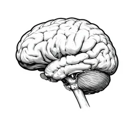 Black and white illustration, Technical Overload, Creative Design, Human brain, Biopunk, Body horror, by Junji Ito