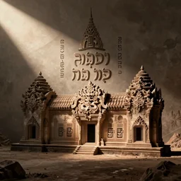 constructed script inspired by khmer and hebrew writing