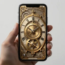 a clockwork iphone design by leonardo da vinci