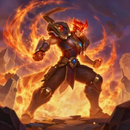 fiery sky, league of legend style