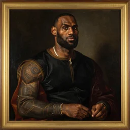 renaissance painting of lebron james