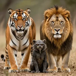 a tiger, a lion and a fool