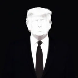 the mogul, jim gaffigan portrays donald trump, minimalist movie poster, minimalism, digital art, fan art, trending on artstation