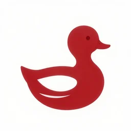 abstract logo of a red duck