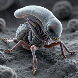 insectoid alien live form, electron microscope image, ultra realistic, intricate details, eerie, highly detailed, octane render, 8 k