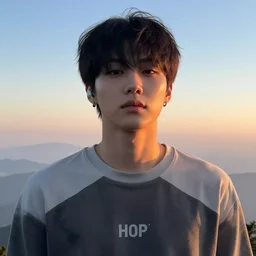 j - hope rap monster rm nam - joon, photo close, sunrise, aesthetics, on the top of the mountain