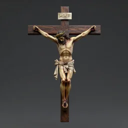 octane render of crucifixion
