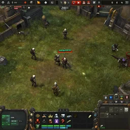 an screenshot of an rts zombie game, detailed, realistic,