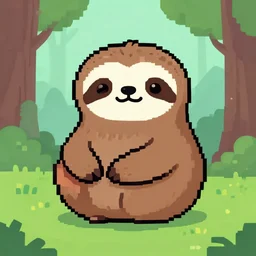 sloth, pixel art