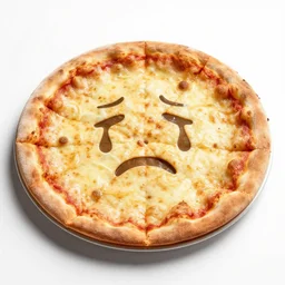 studio portrait of a cheese pizza, center of pizza looks like a crying human head poking through, soft lighting, sharp focus, highly symmetrical, black background, masterpiece, by annie leibovitz, caroline losse, mauro turatti, david lachapelle