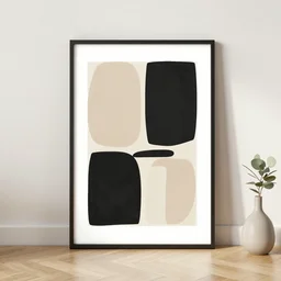 Mid Century Modern Minimalist Abstract Art, Art Print, by EnShape on Society6