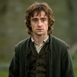 daniel radcliffe as frodo baggings in the lord of the rings, videograb, cinematic 4 k
