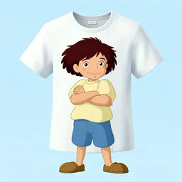 coherent, junie b jones, t - shirt and shorts, studio ghibli, pixar and disney animation, sharp, disney concept art watercolor illustration by mandy jurgens and alphonse mucha and alena aenami, pastel color palette, dramatic lighting, highly detailed