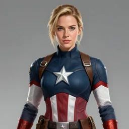 a beautiful rendering of Emily Clark as captain America by nick Silva, trending on artstation, instagram