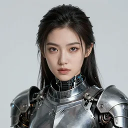 portrait, armor girl, machine girl, beautiful eyes, beautiful face, high detail, concept art, digital art, art of greg rutkowski, trending on artstation, trending on deviantart, 4 k,