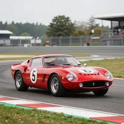 a 1 9 6 2 ferrari 2 5 0 gt berlinetta lusso driving on a racetrack