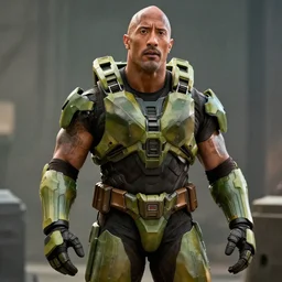 Dwayne Johnson in Halo. screenshot.