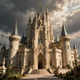 A beautiful epic Cinematic fantasy castle set outside our realm
