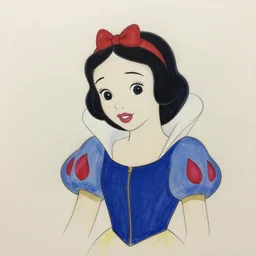 hand - drawn outline pencil animation frame from snow white and the seven dwarves, by disney