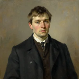 Medium shot of a typical character in the style of Ilya Repin