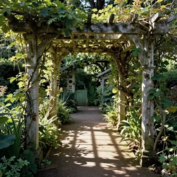 whimsical garden trellis by jean - baptiste monge and greg rutkowski
