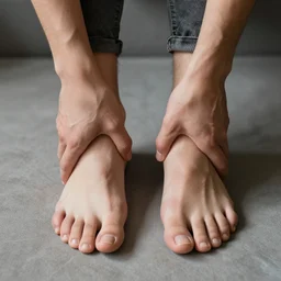 a man with hands for feet and feet for hands, hyper realistic, high quality, high resolution