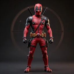 full body pose, photograph of deadpool swimsuit, dim volumetric lighting, 8 k, octane beautifully detailed render, extremely hyper detailed, intricate, epic composition, cinematic lighting, masterpiece, very very detailed, stunning, hdr, smooth, sharp focus, high resolution, award, winning photo, dslr, 5 0 mm