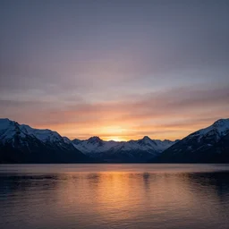 this is alaska at sunset