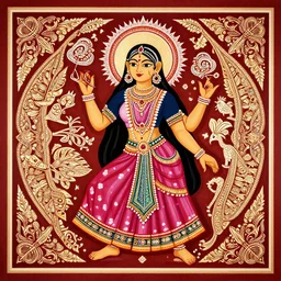 hindu woman folk art