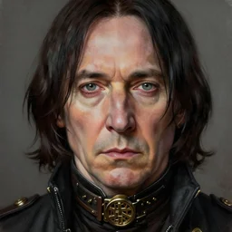 portrait painting of a dieselpunk severus snape, sharp focus, award - winning, beautiful eyes, perfect eyes, trending on artstation, masterpiece, highly detailed, intricate. art by josan gonzales and moebius and deathburger