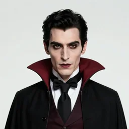 a portrait of a vampire who was turned into a vampire at the age of 7. he is 8 0 0 years old