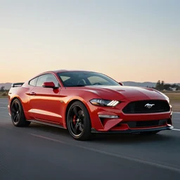 A sports coupe designed and produced by Ford, based on the Mustang, promotional photo