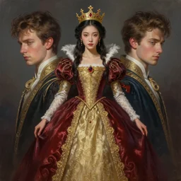 digital painting of royal princess asian girl by filipe pagliuso and justin gerard symmetric fantasy highly detailed realistic intricate port