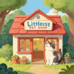 littlest pet shop cat in a scenic matte painting from fantasia ( 1 9 4 1 )