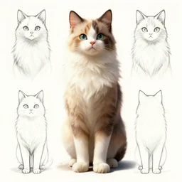 conceptual artwork of a full body of a beautiful and cute small anthropomorphic female cat, by greg rutkowski, rossdraws, jay naylor, matte painting, high contrast, light study, furry art, artstation, deviantart, pixiv trending